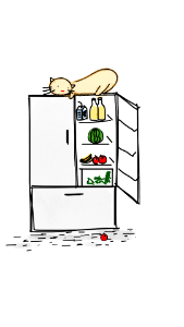 Drink refrigerator fresh. Free illustration for personal and commercial use.