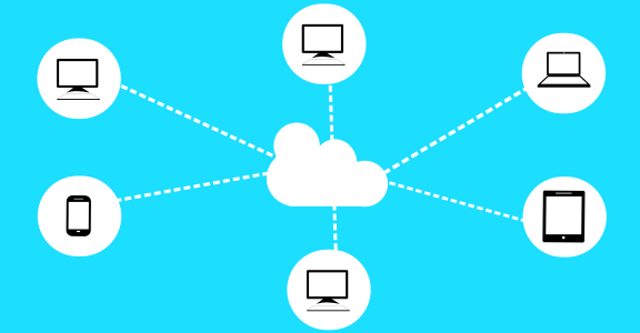 System internet cloud computing concept. Free illustration for personal and commercial use.