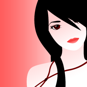 Portrait girl brunette. Free illustration for personal and commercial use.