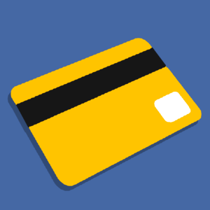 Bank card update sticker. Free illustration for personal and commercial use.