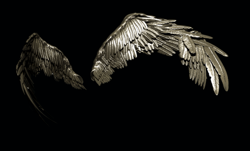 Wings silver Free illustrations. Free illustration for personal and commercial use.