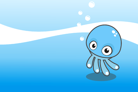 Cartoon sea animal deep. Free illustration for personal and commercial use.