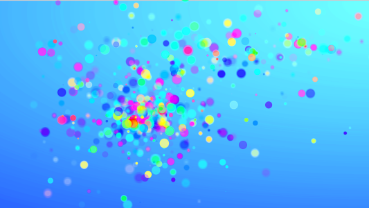 Colorful bright blue bokeh. Free illustration for personal and commercial use.
