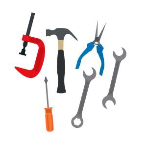 Wrench work equipment. Free illustration for personal and commercial use.