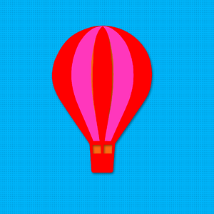 Hot air balloons travel transportation. Free illustration for personal and commercial use.