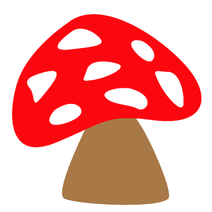 Forest porcini mushrooms king bolete. Free illustration for personal and commercial use.