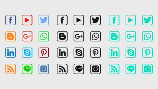 Youtube icon google plus icon line icon. Free illustration for personal and commercial use.