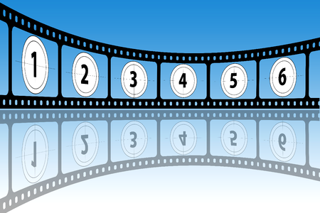 Video cinema stripes. Free illustration for personal and commercial use.