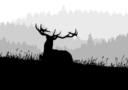 Antler fog autumn. Free illustration for personal and commercial use.