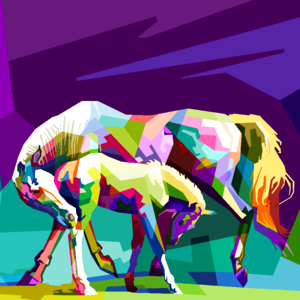 Horse design geometry. Free illustration for personal and commercial use.