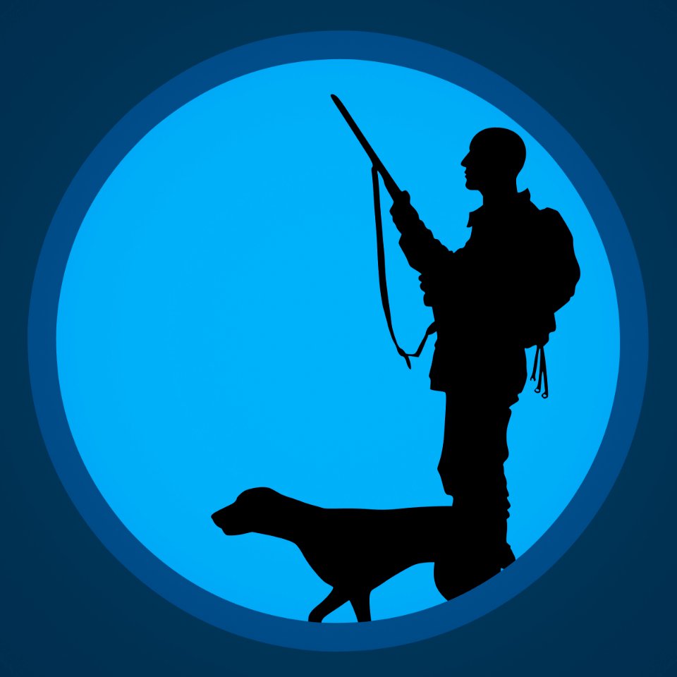 Hunting Silhouette. Free illustration for personal and commercial use.