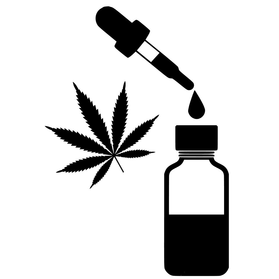 CBD oil. Free illustration for personal and commercial use.