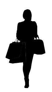 Shopping Woman Silhouette. Free illustration for personal and commercial use.
