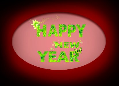 Happy New 2016 Year-red background. Free illustration for personal and commercial use.