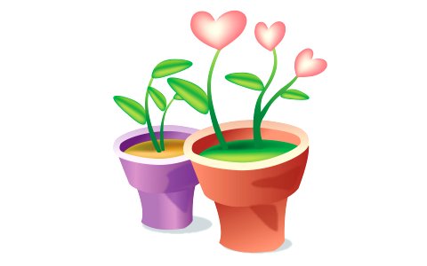 Flower in pot. Free illustration for personal and commercial use.
