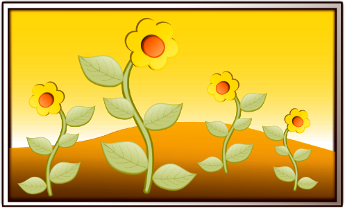 Illustration Of Yellow Flowers. Free illustration for personal and commercial use.