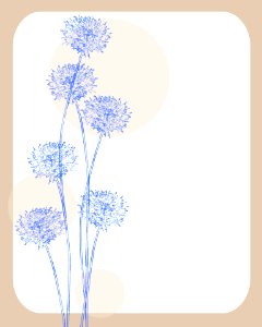 Blue Flowers Card. Free illustration for personal and commercial use.