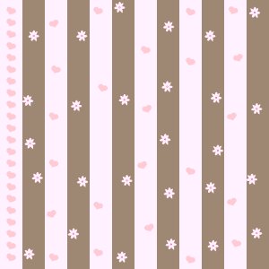 Hearts & Flowers Background. Free illustration for personal and commercial use.