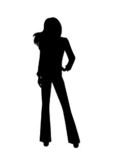 Woman Silhouette. Free illustration for personal and commercial use.