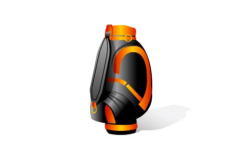 Icon golf bag. Free illustration for personal and commercial use.