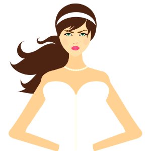 Beautiful Bride. Free illustration for personal and commercial use.