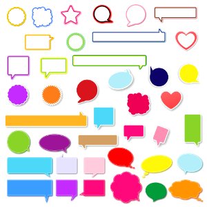 Speech Bubbles. Free illustration for personal and commercial use.