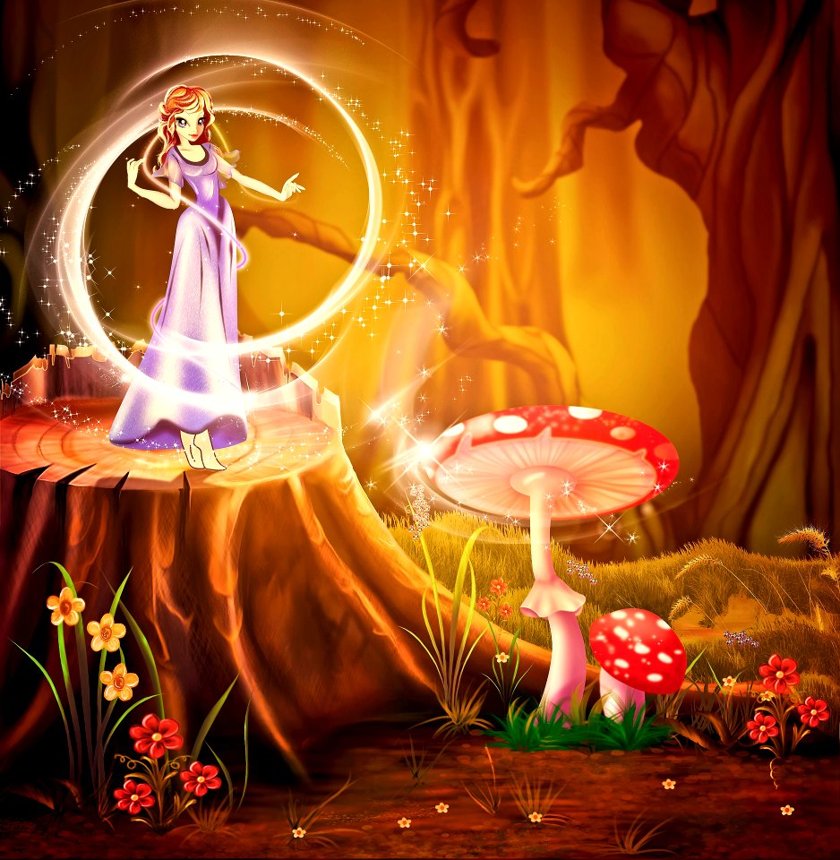 Fairy Tale Scene. Free illustration for personal and commercial use.