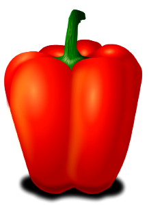 Illustration Of A Red Pepper. Free illustration for personal and commercial use.