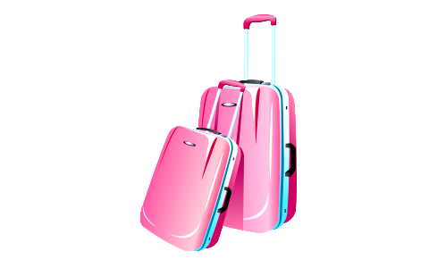 Illustration of two trolley bags. Free illustration for personal and commercial use.