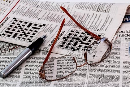newspaper and glasses. Free illustration for personal and commercial use.