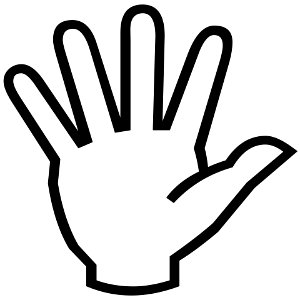 Hand Symbol Silhouette. Free illustration for personal and commercial use.