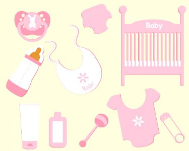 Baby Girl Accessories. Free illustration for personal and commercial use.