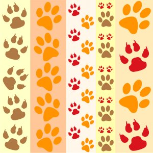 Paw Prints Fun Wallpaper. Free illustration for personal and commercial use.