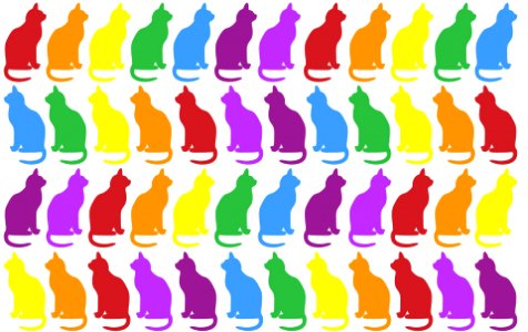 Colorful Cats Wallpaper Background. Free illustration for personal and commercial use.
