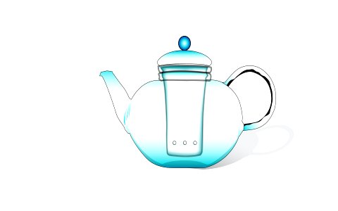 Beautiful teapot. Free illustration for personal and commercial use.