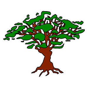 Stylized vector tree. Free illustration for personal and commercial use.