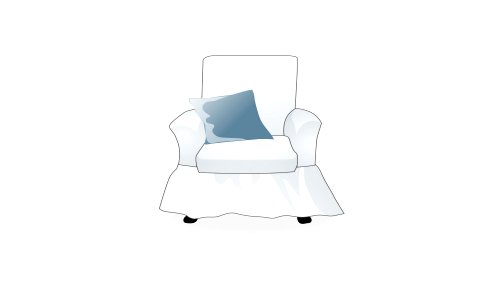 Armchair white. Free illustration for personal and commercial use.