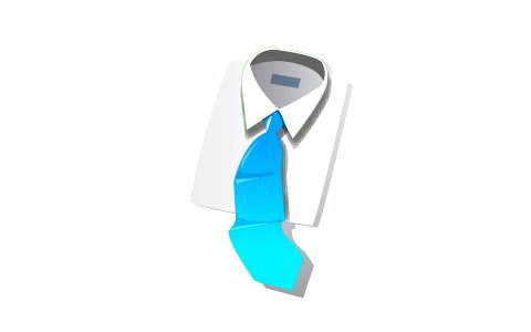 White Dress shirt. Free illustration for personal and commercial use.