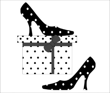 Shoes In Polka Dots. Free illustration for personal and commercial use.