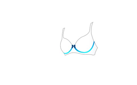 Blue line bra icon. Free illustration for personal and commercial use.