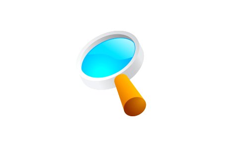 Magnifying glass icon. Free illustration for personal and commercial use.