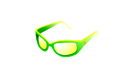 Green sunglasses. Free illustration for personal and commercial use.