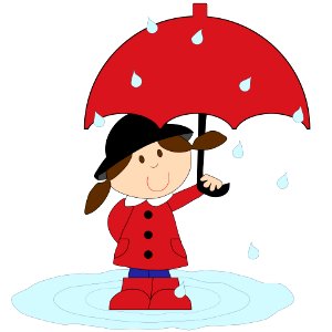 Girl With Umbrella. Free illustration for personal and commercial use.