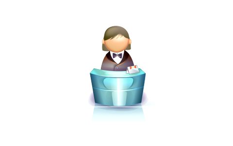 Businesswoman satisfied with the service. Free illustration for personal and commercial use.