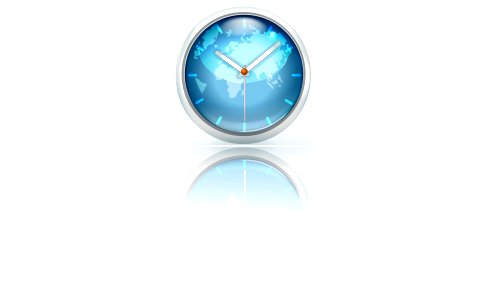 illustration of world clock. Free illustration for personal and commercial use.