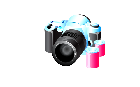 Film photo camera icon. Free illustration for personal and commercial use.