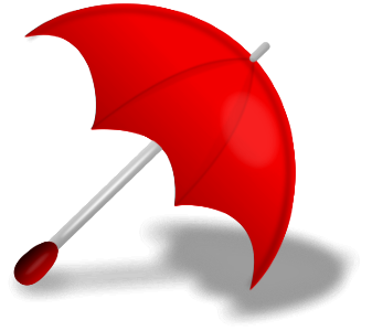 Illustration Of A Red Umbrella. Free illustration for personal and commercial use.