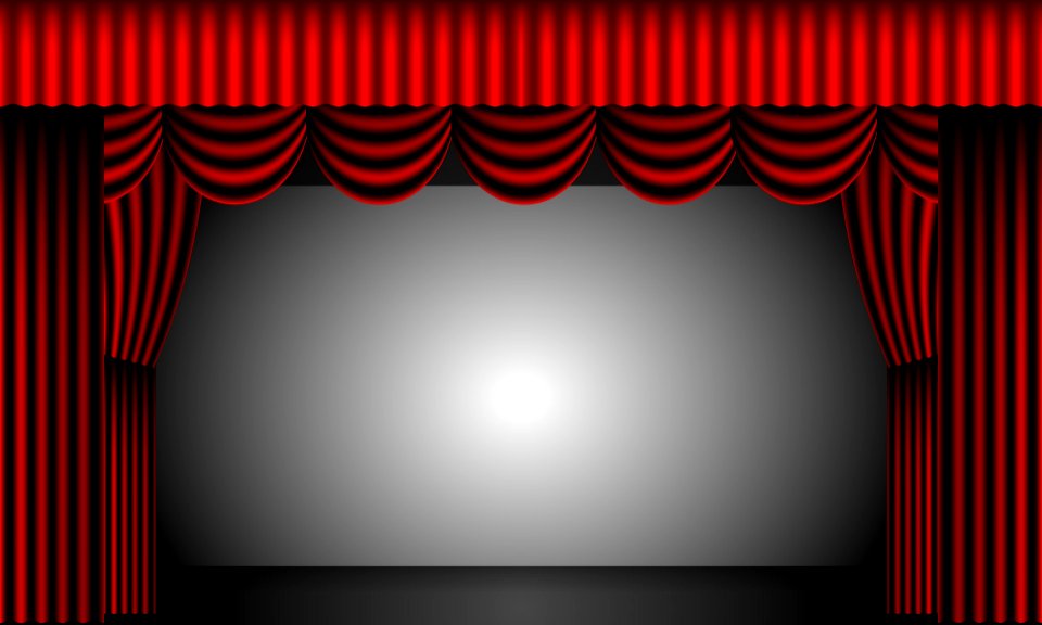 Theatre Curtains. Free illustration for personal and commercial use.