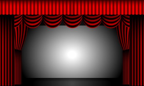 Theatre Curtains. Free illustration for personal and commercial use.
