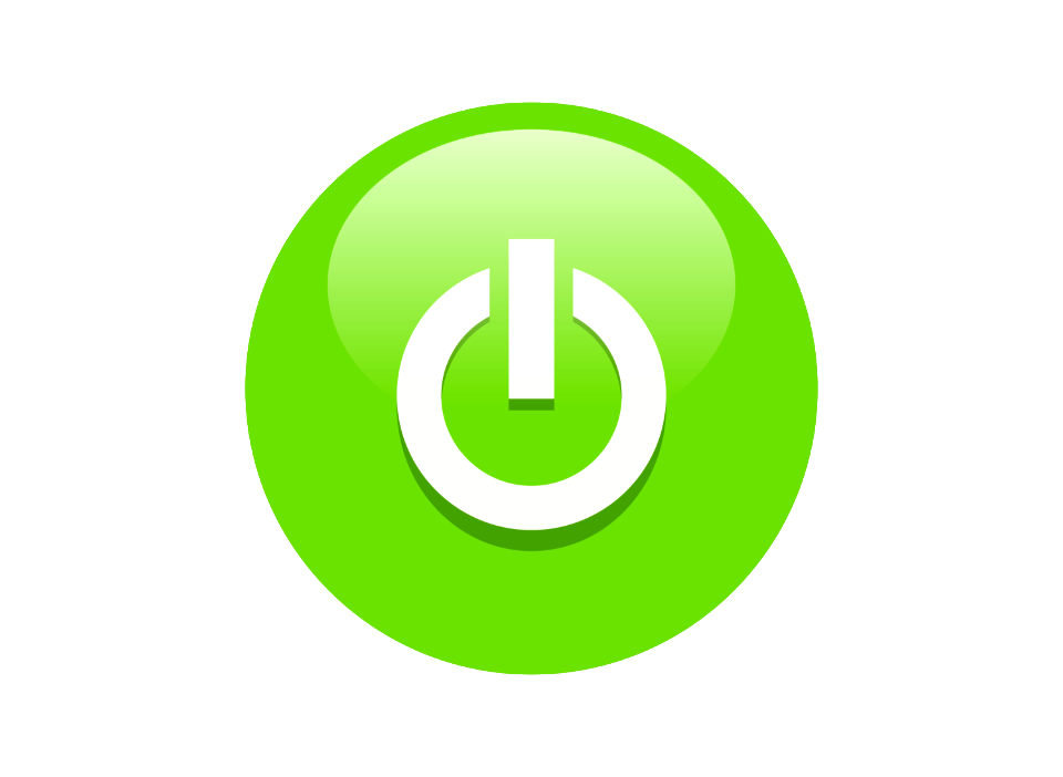 Illustration Of A Green Power Button Icon. Free illustration for personal and commercial use.